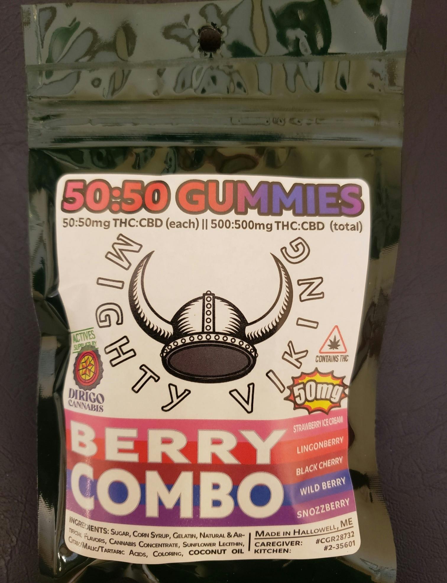 Mighty Viking 50:50 THC:CBD Gummies - Berry Combo by Mighty Viking