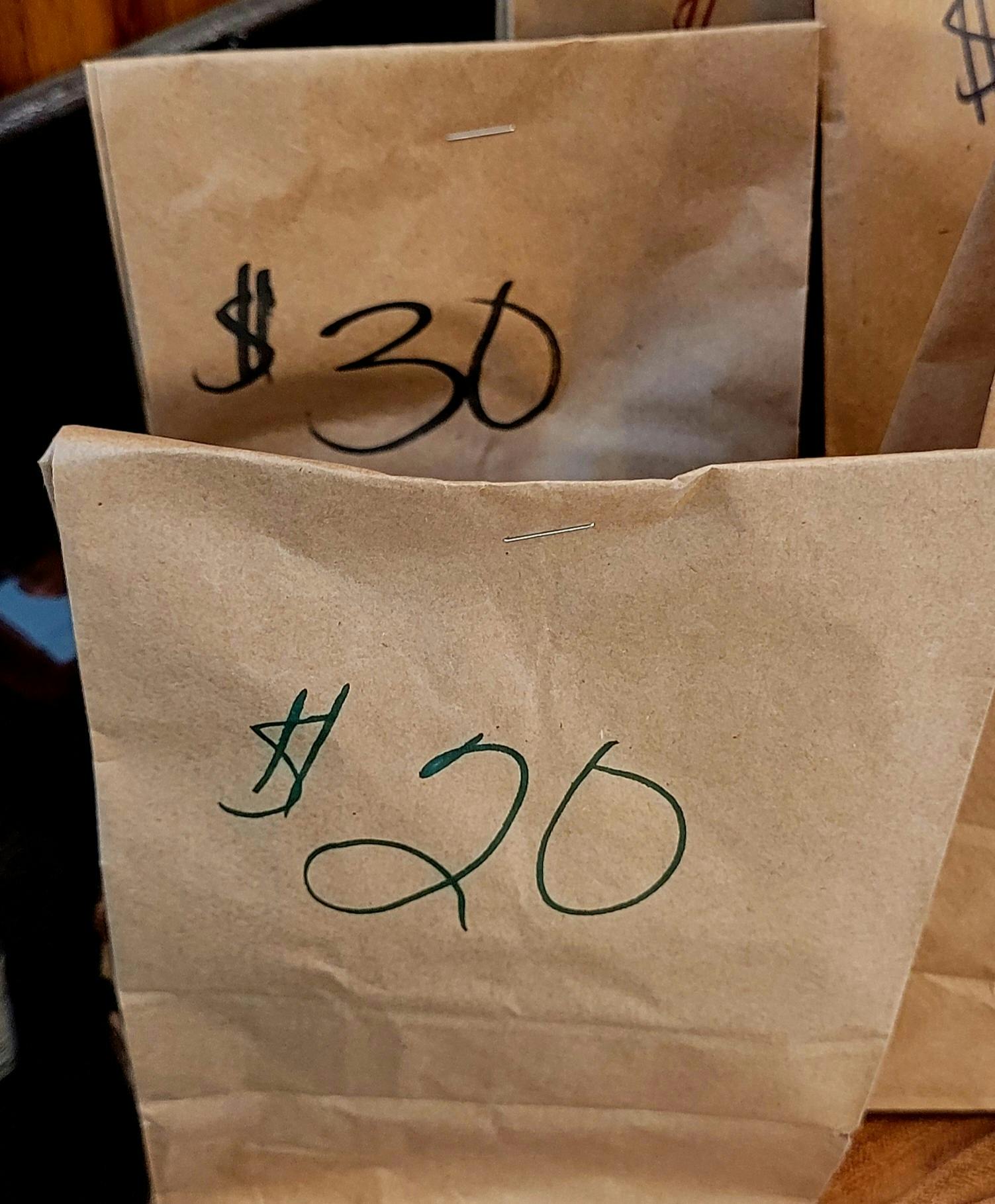 Mystery Grab Bags $20, $30 and $50