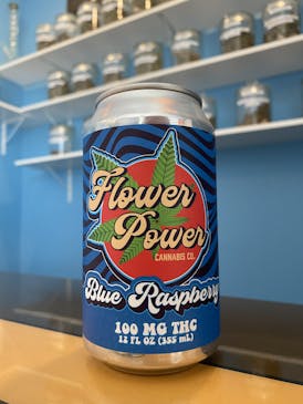 Flower Power 100mg Blue Raspberry Soda