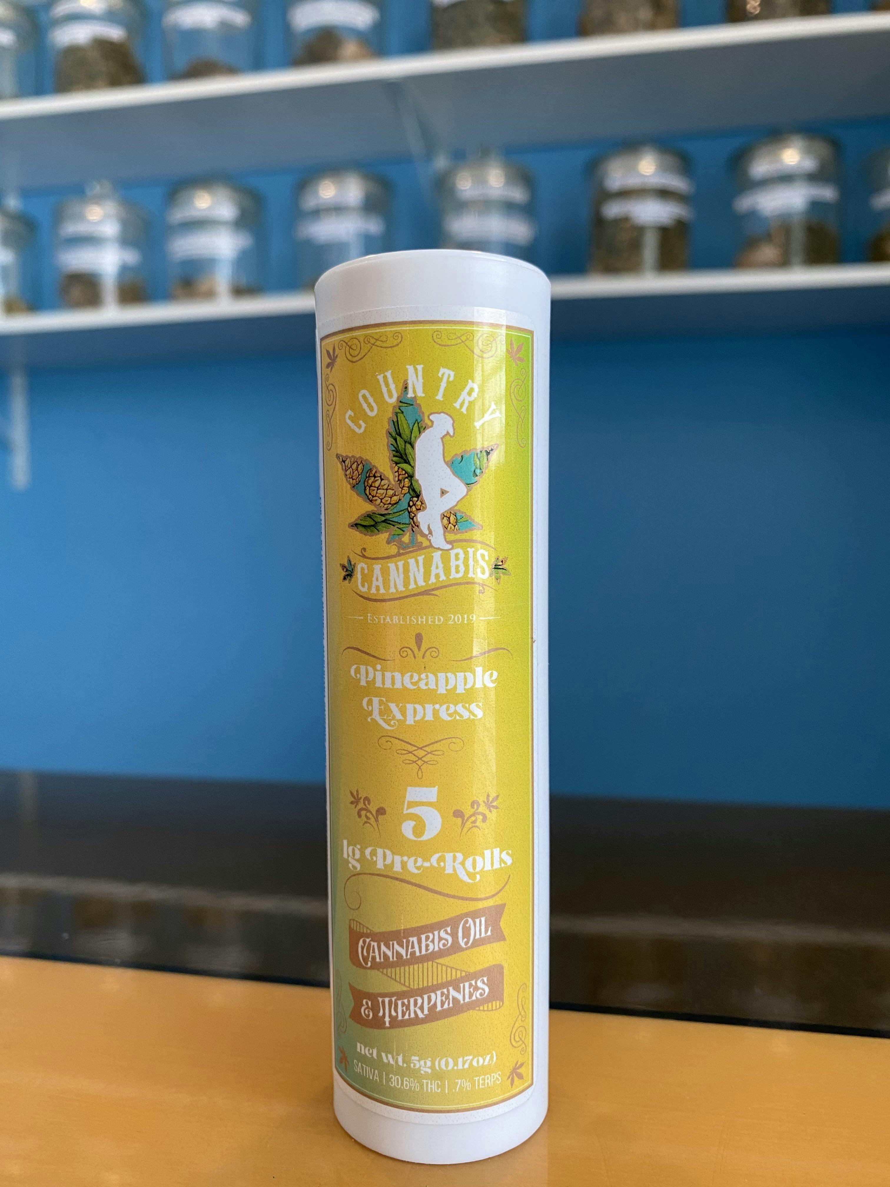 Pineapple Express | Infused Pre-Roll | 1G | 5pk by Country Cannabis
