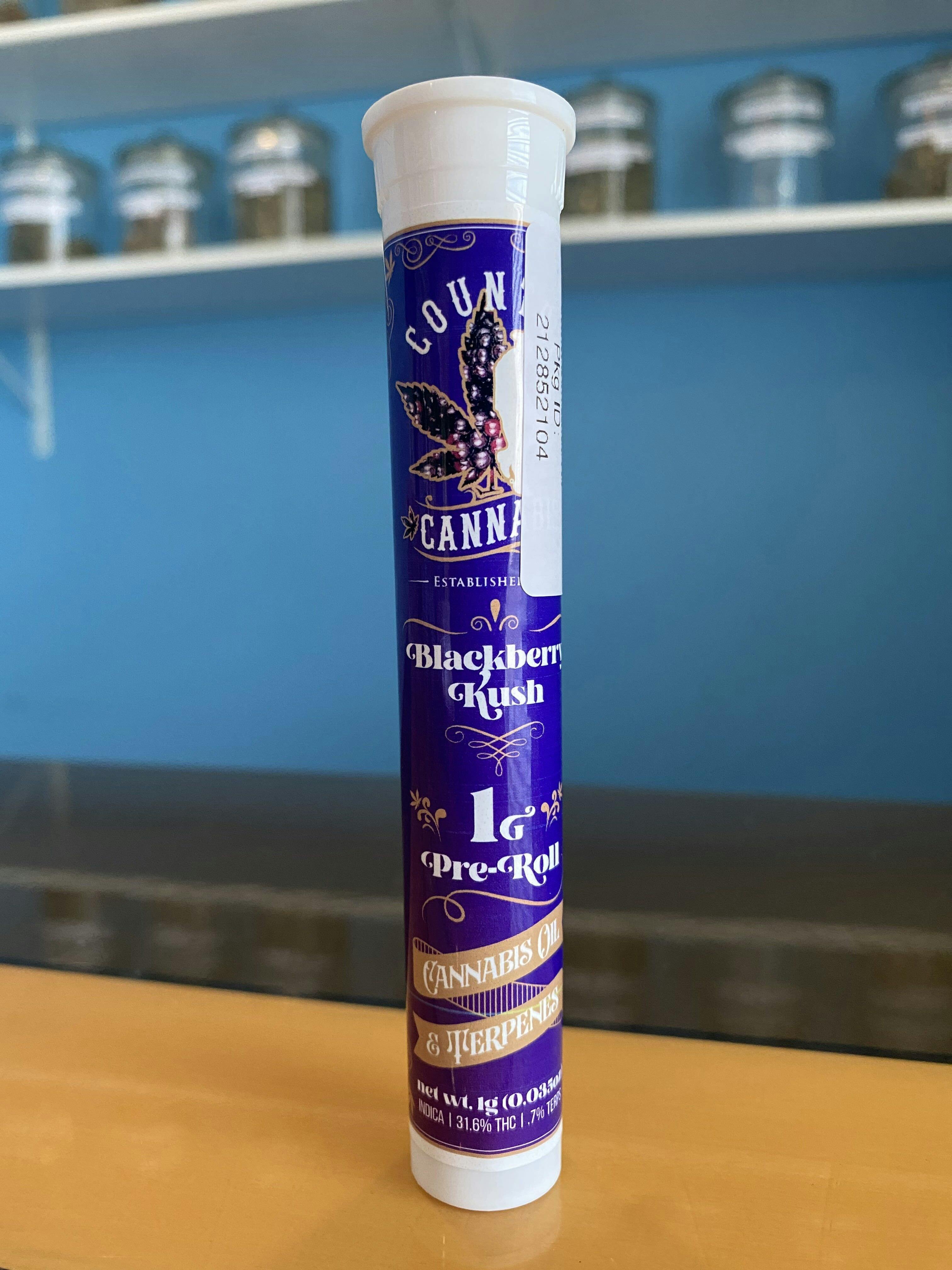 Blackberry Kush | Infused Pre-Roll | 1G