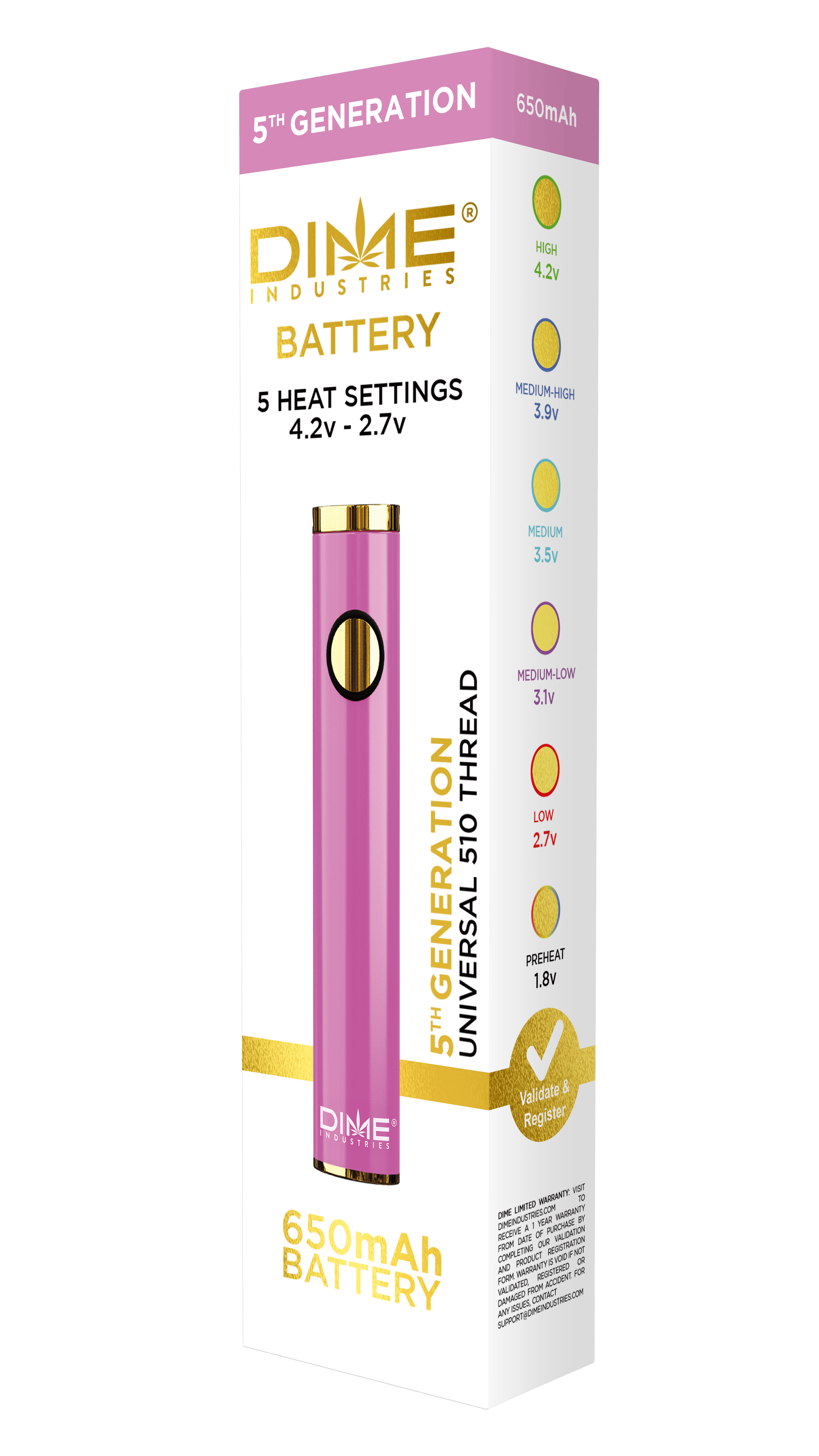 Pink 510 Thread Battery