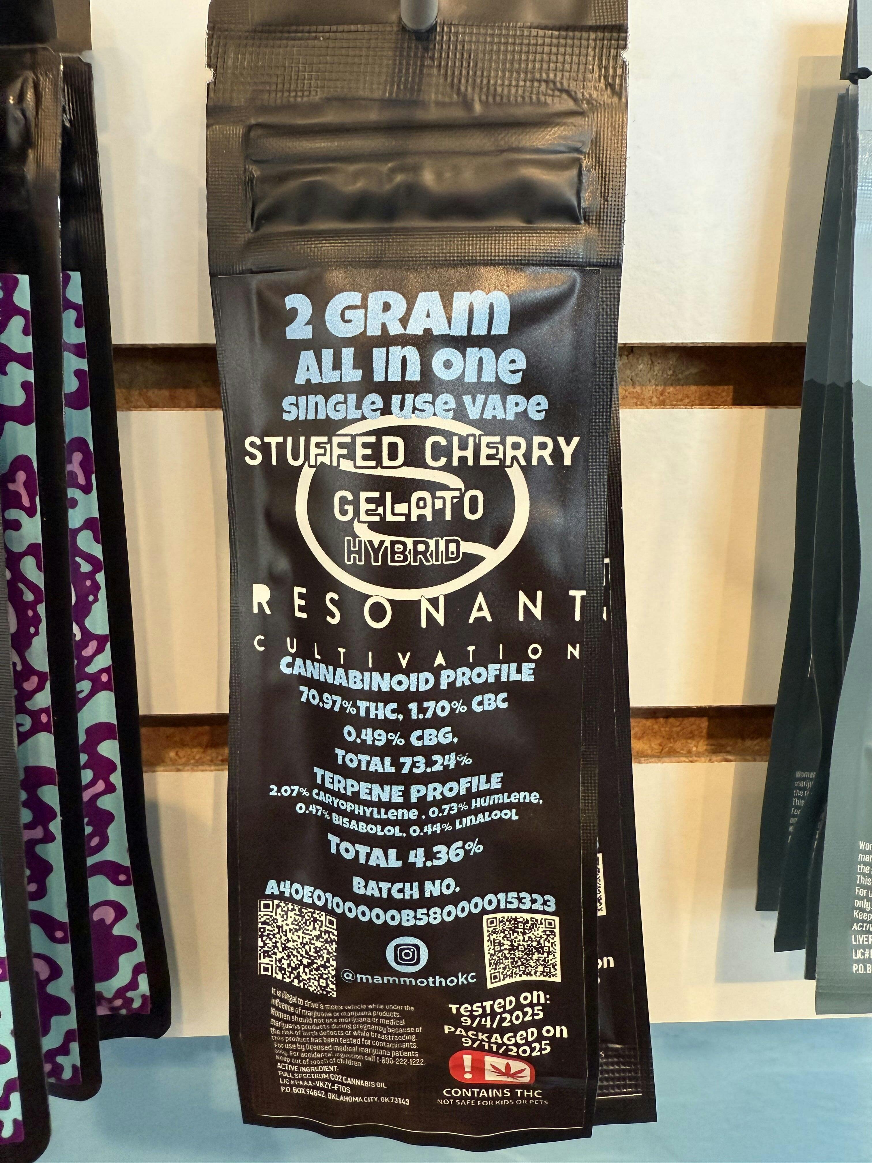 Mammoth 2g Disposable Stuffed Cherry Gelato