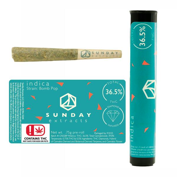 Sunday Extracts | Bomb Pop | Infused Joint | .75g