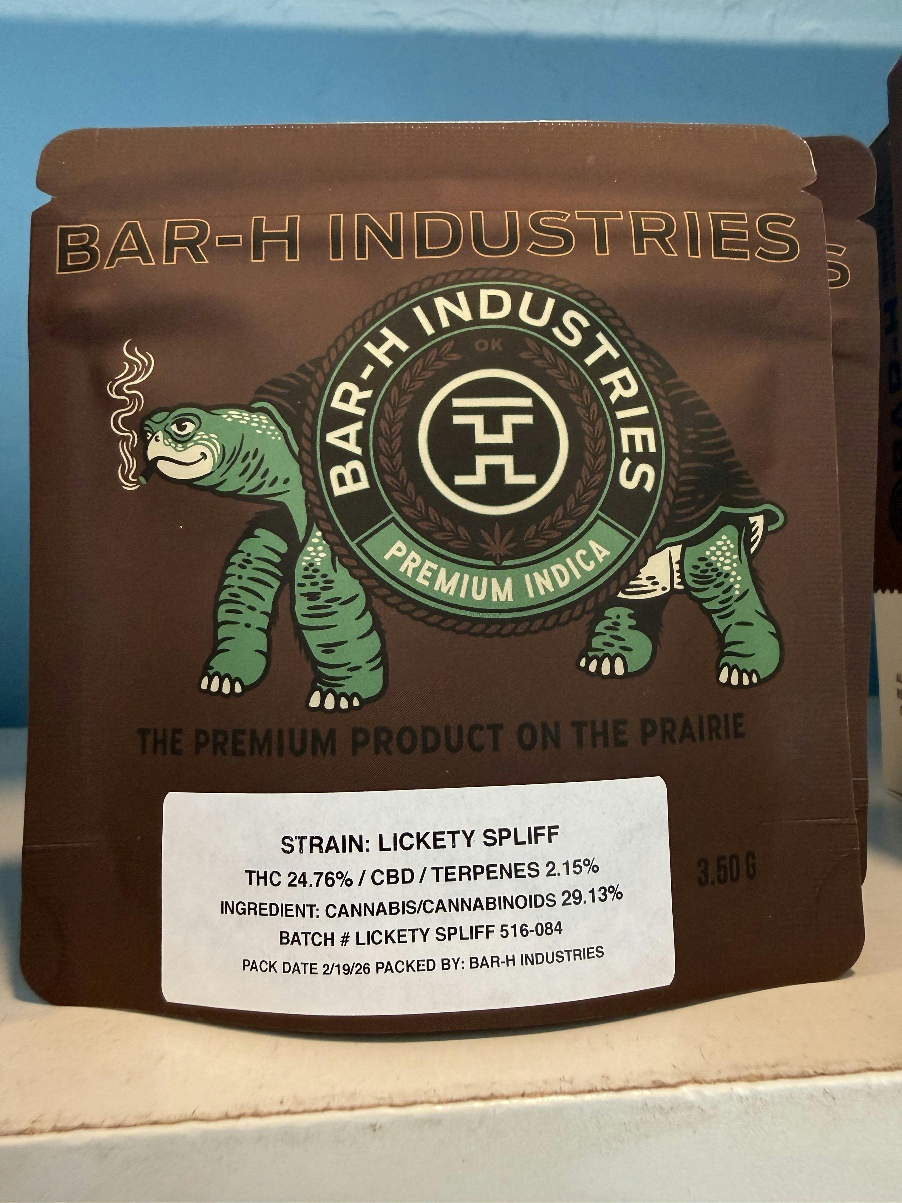 Bar H 3.5g Prepacked Lickety Spliff