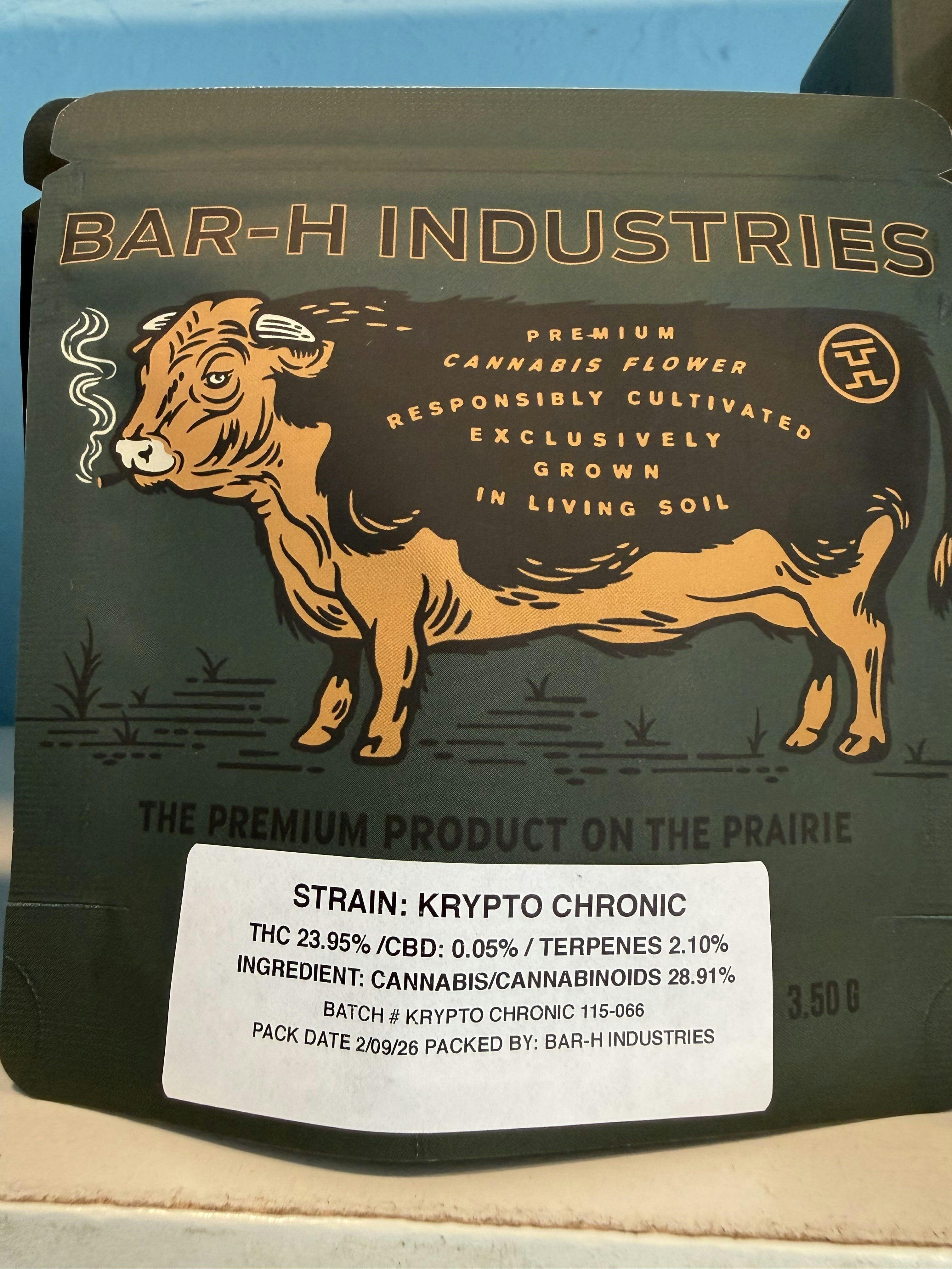 Bar H 3.5g Prepacked Krypto Chronic