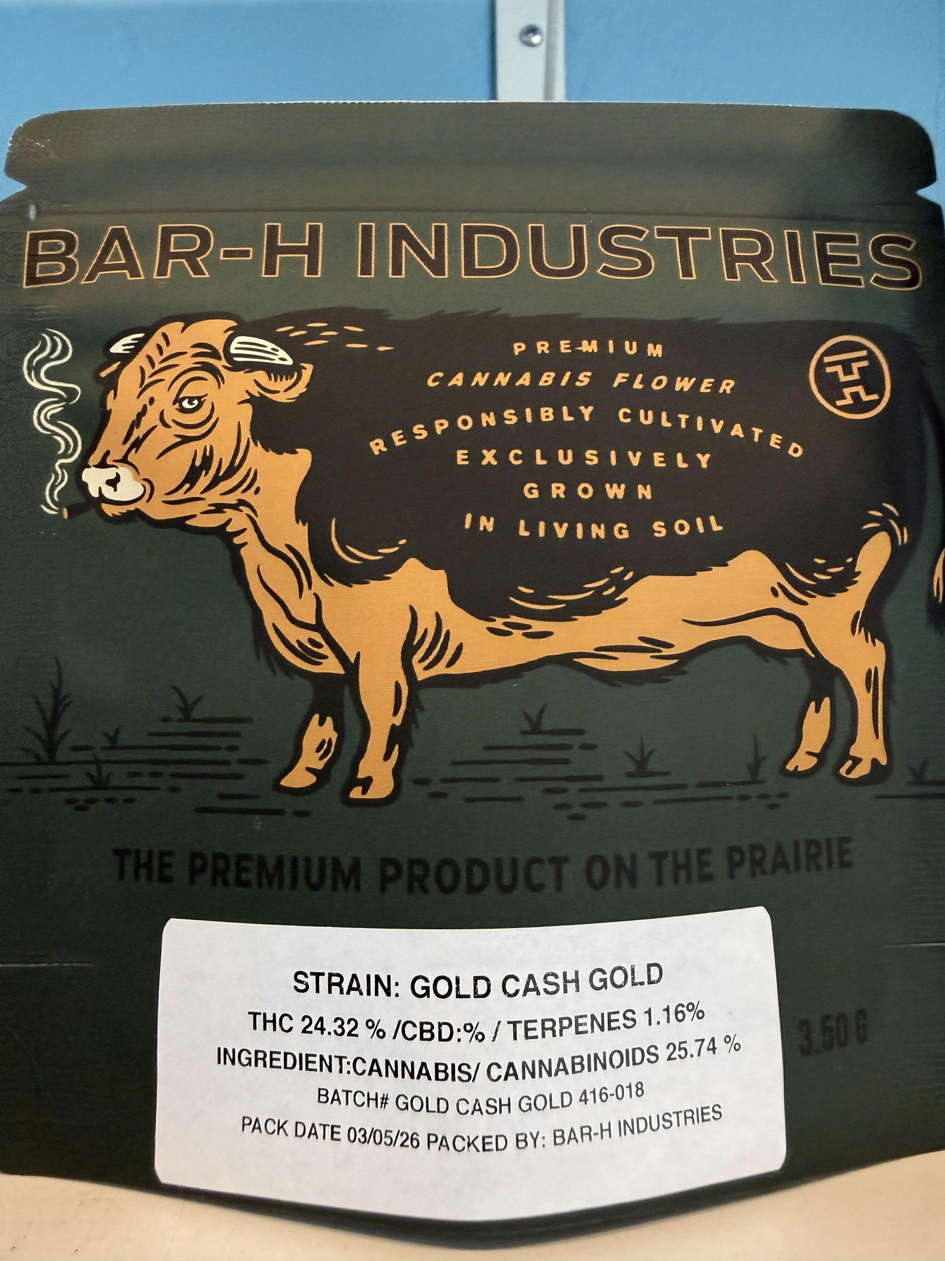 Bar H 3.5g Prepacked Gold Cash Gold