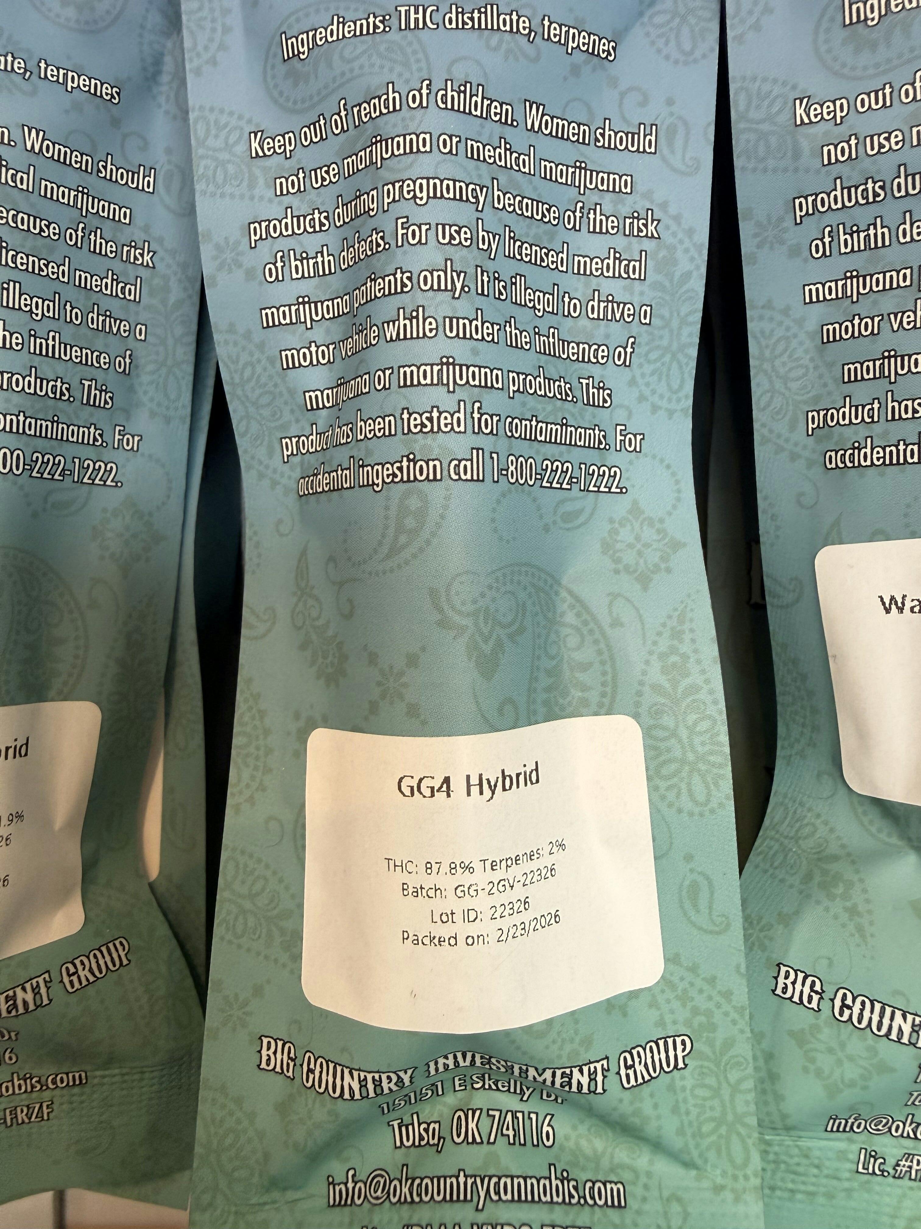 Country Cannabis 2g Disposable GG4
