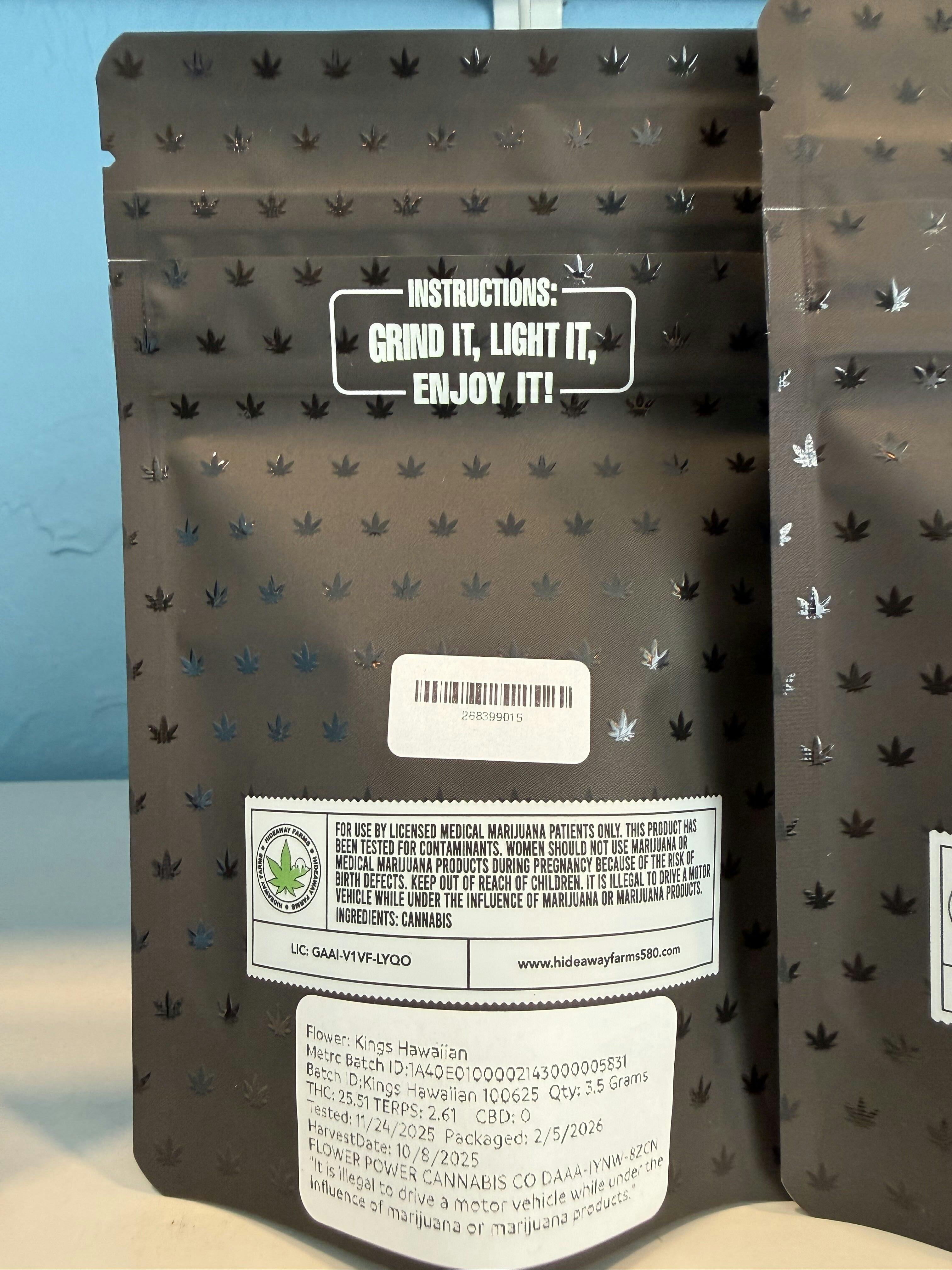 Hideaway Farms Kings Hawaiian 3.5g Flower