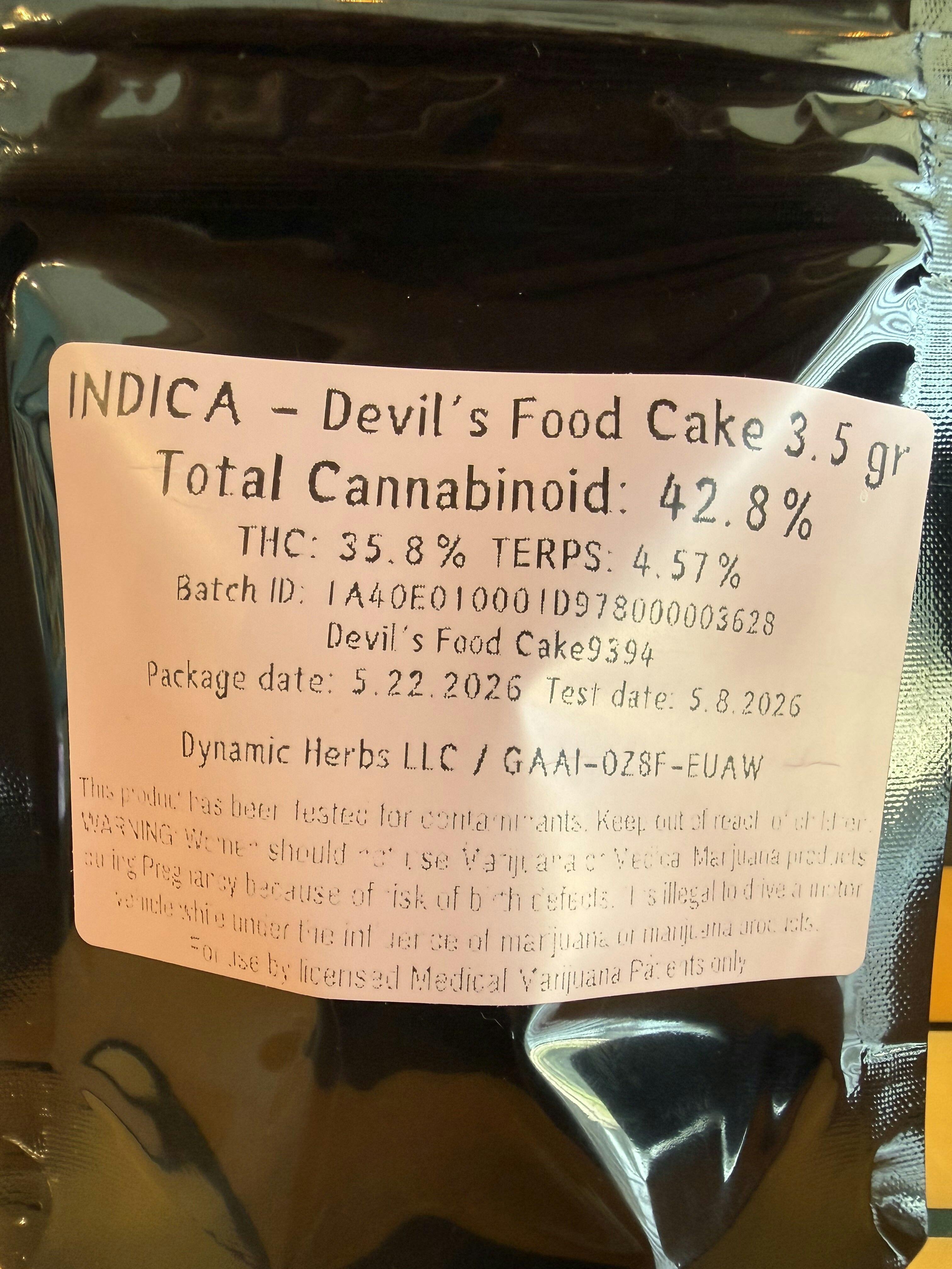 Dynamic Herbs 3.5g Devil's Food Cake