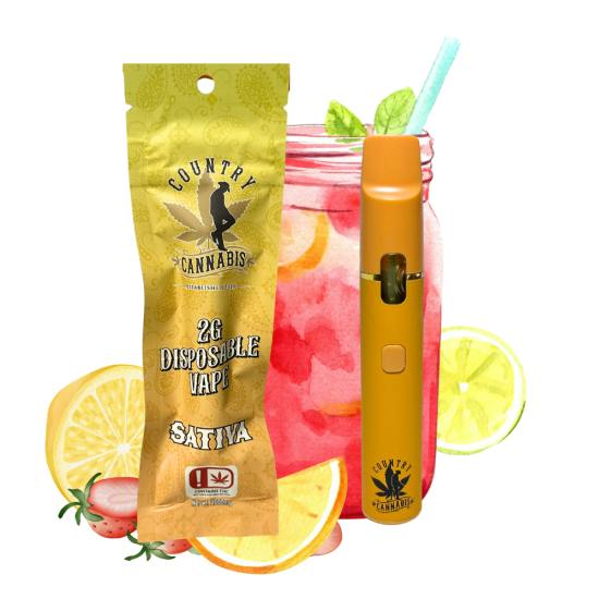 Country Cannabis 2g Disposable Strawberry Lemonade
