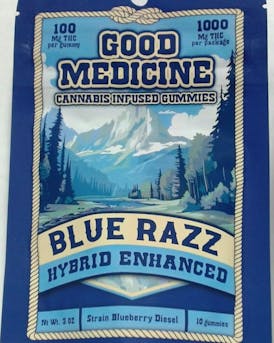 Good Medicine 1000mg Edibles- Blue Razz