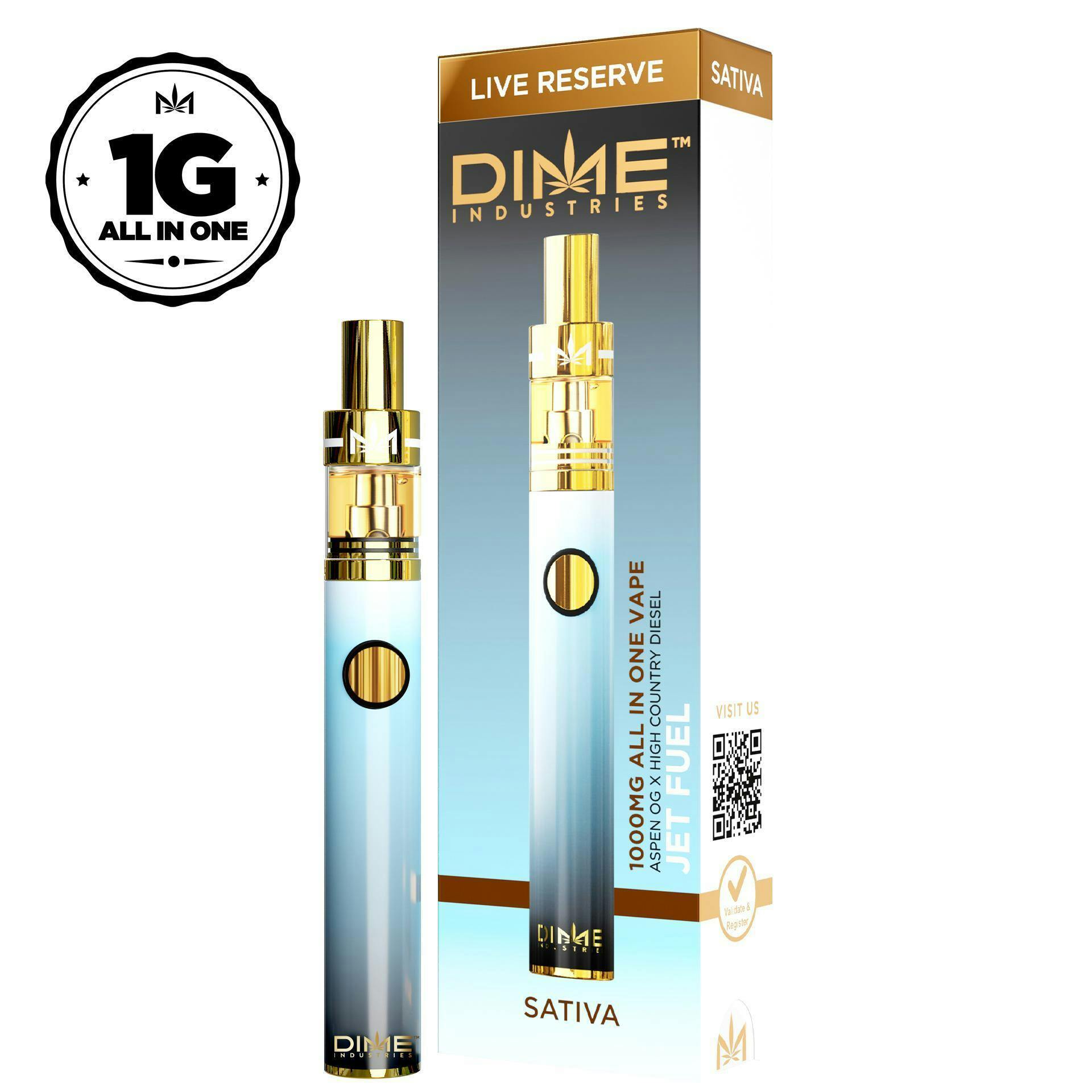 Jet Fuel | Live Reserve | 1G All In One Device by Dime Industries