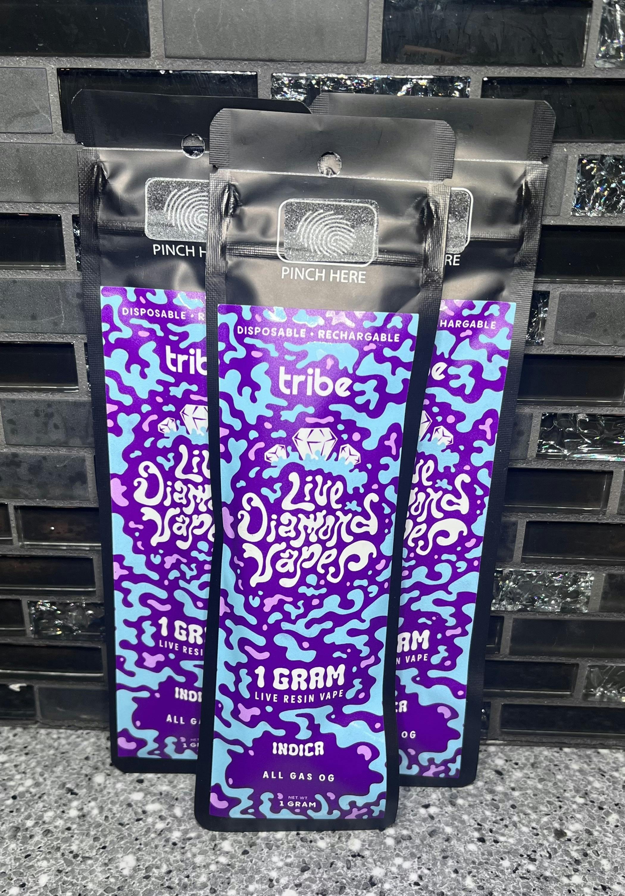 Tribe | Golden Sand | Live Diamond Vape | Indica | 1g