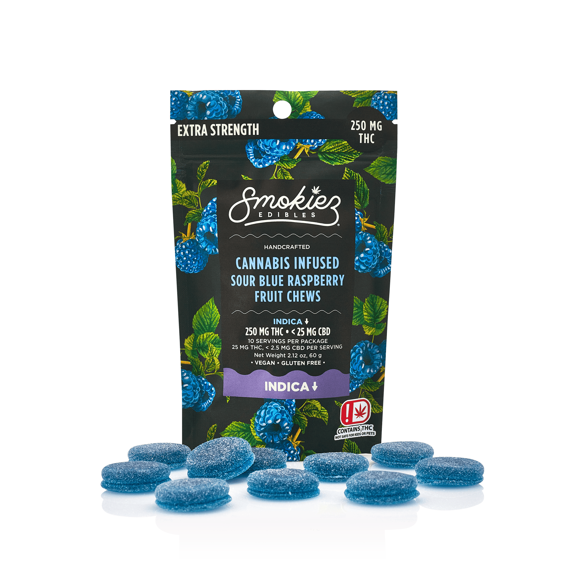 Blue Raspberry Gummies | 250mg | 10ct | 25mg/ea