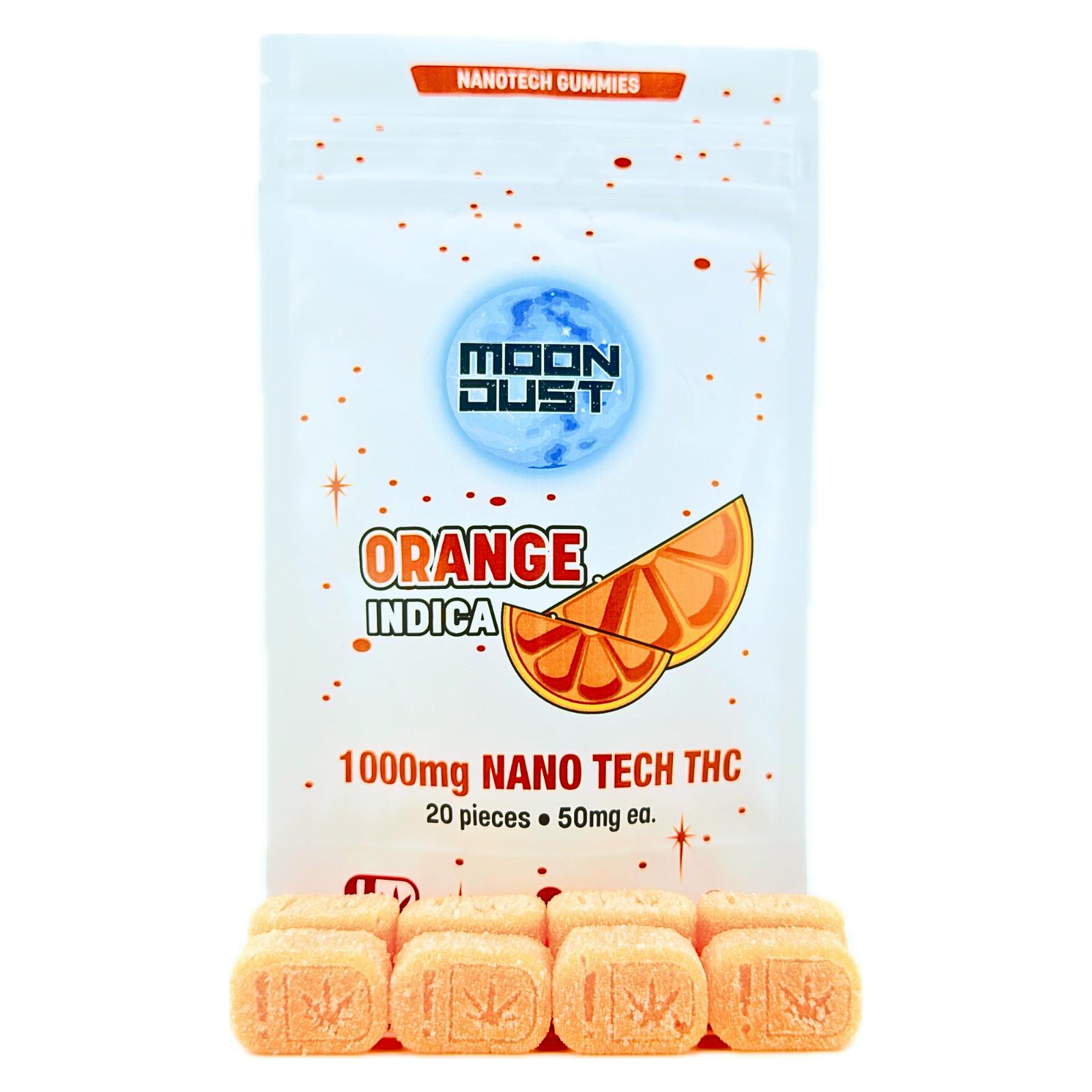 Moon Dust | Orange Nano Gummies | 1000mg | 20ct | 50mg/ea by MOON DUST
