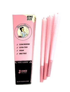 BLAZY SUSAN - PINK KING SIZE CONES - 3 PACK