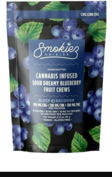 Sour Dreamy Blueberry Gummies 1:1:1 CBG:CBN:THC | 10ct | 10mg/ea
