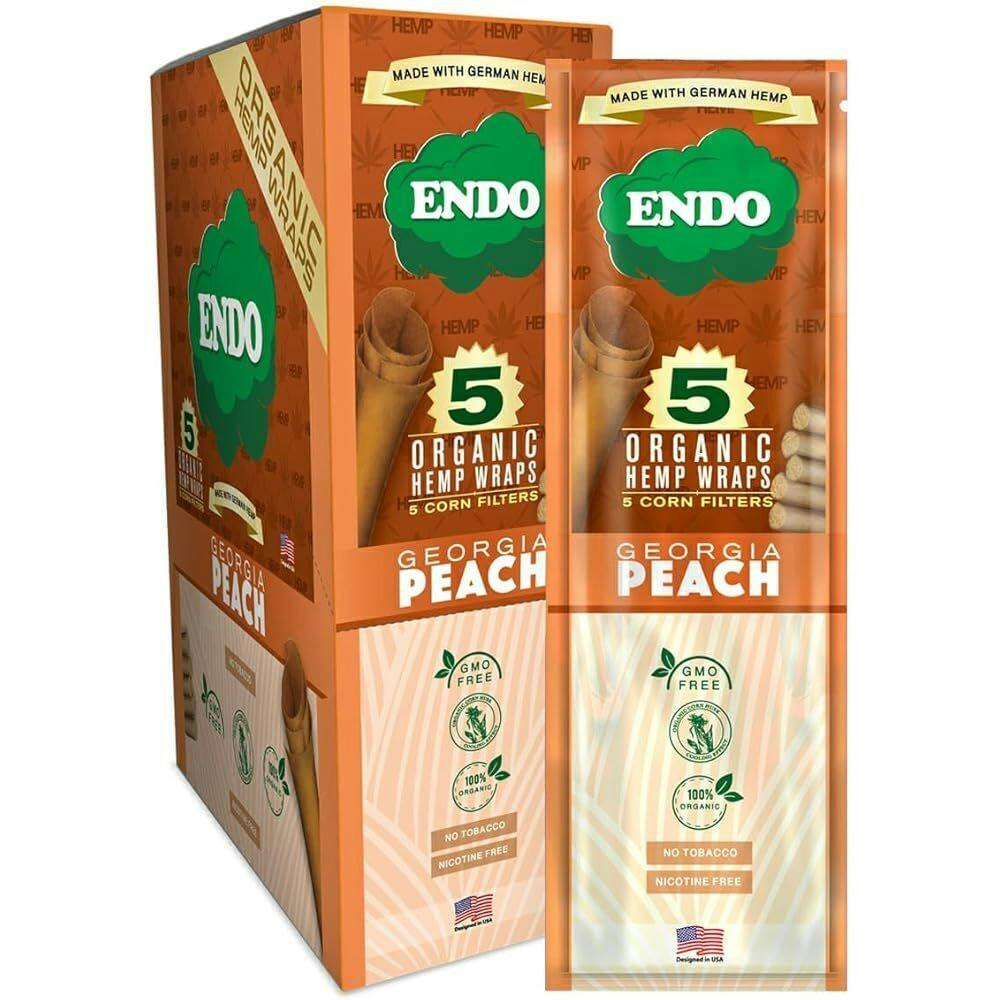 Endo | Georgia Peach | Organic Hemp Wraps 5ct | Accessories