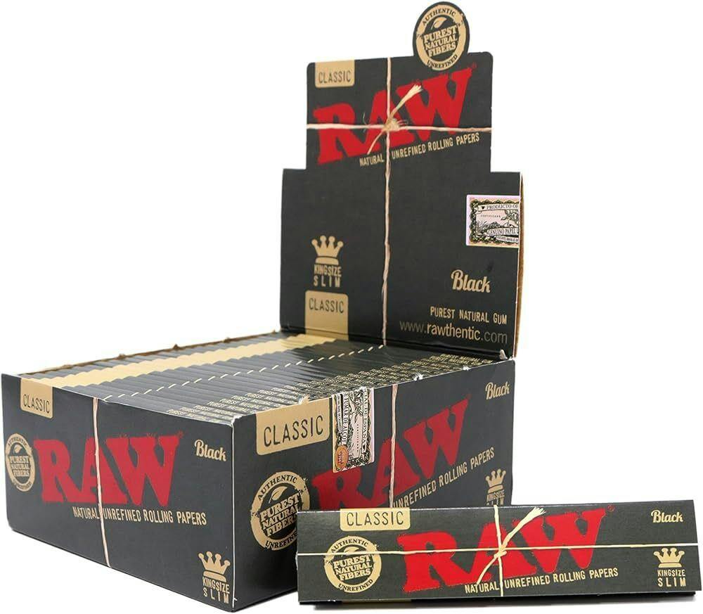 Classic Black King Size Slim Rolling Papers | Accessories