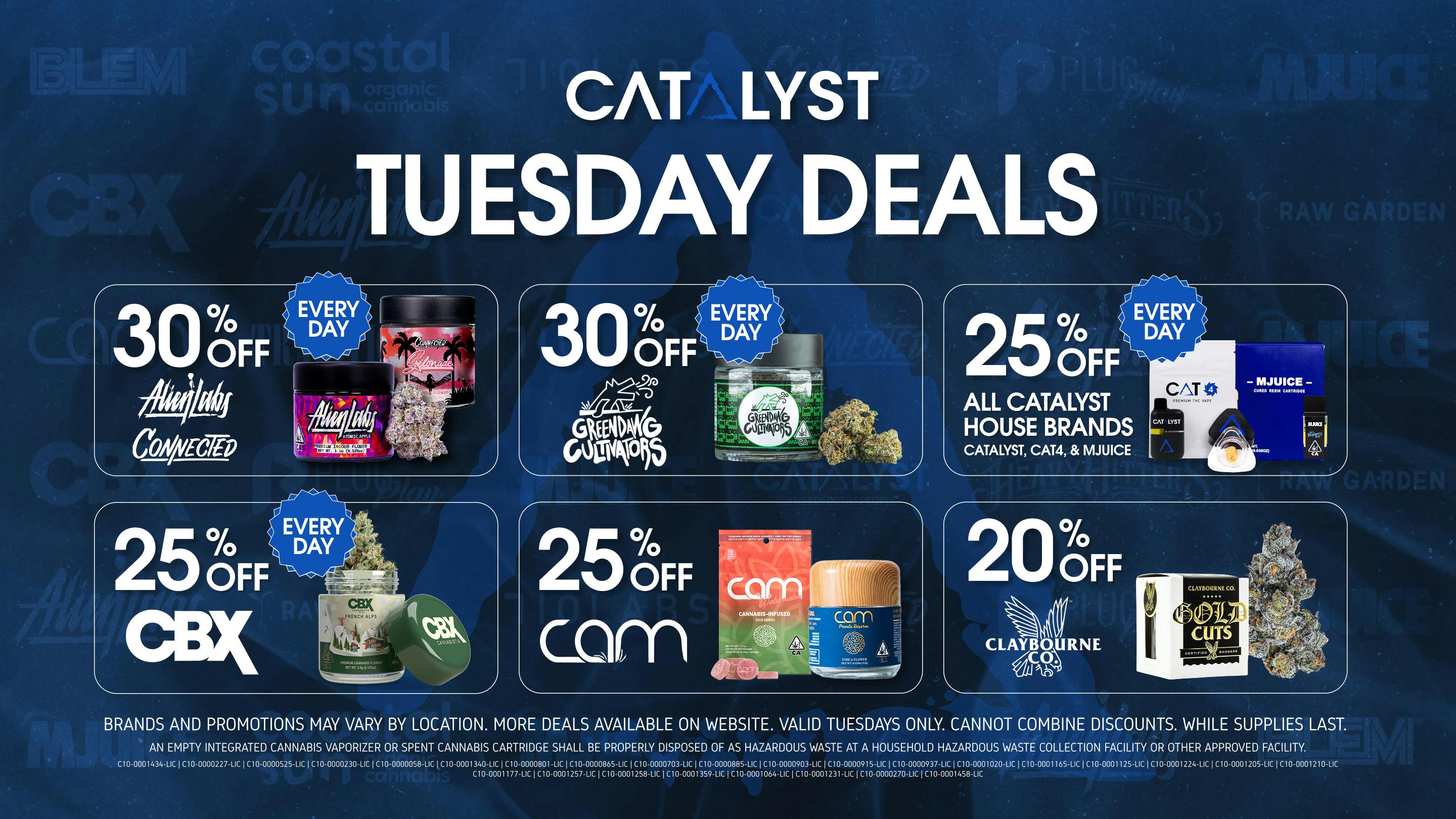 Tuesday Deals at Catalyst Cannabis Dispensary Bellflower | Weedmaps