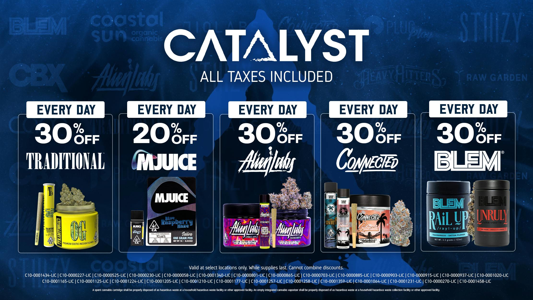 Featured Deals at Catalyst Cannabis Dispensary San Bernardino