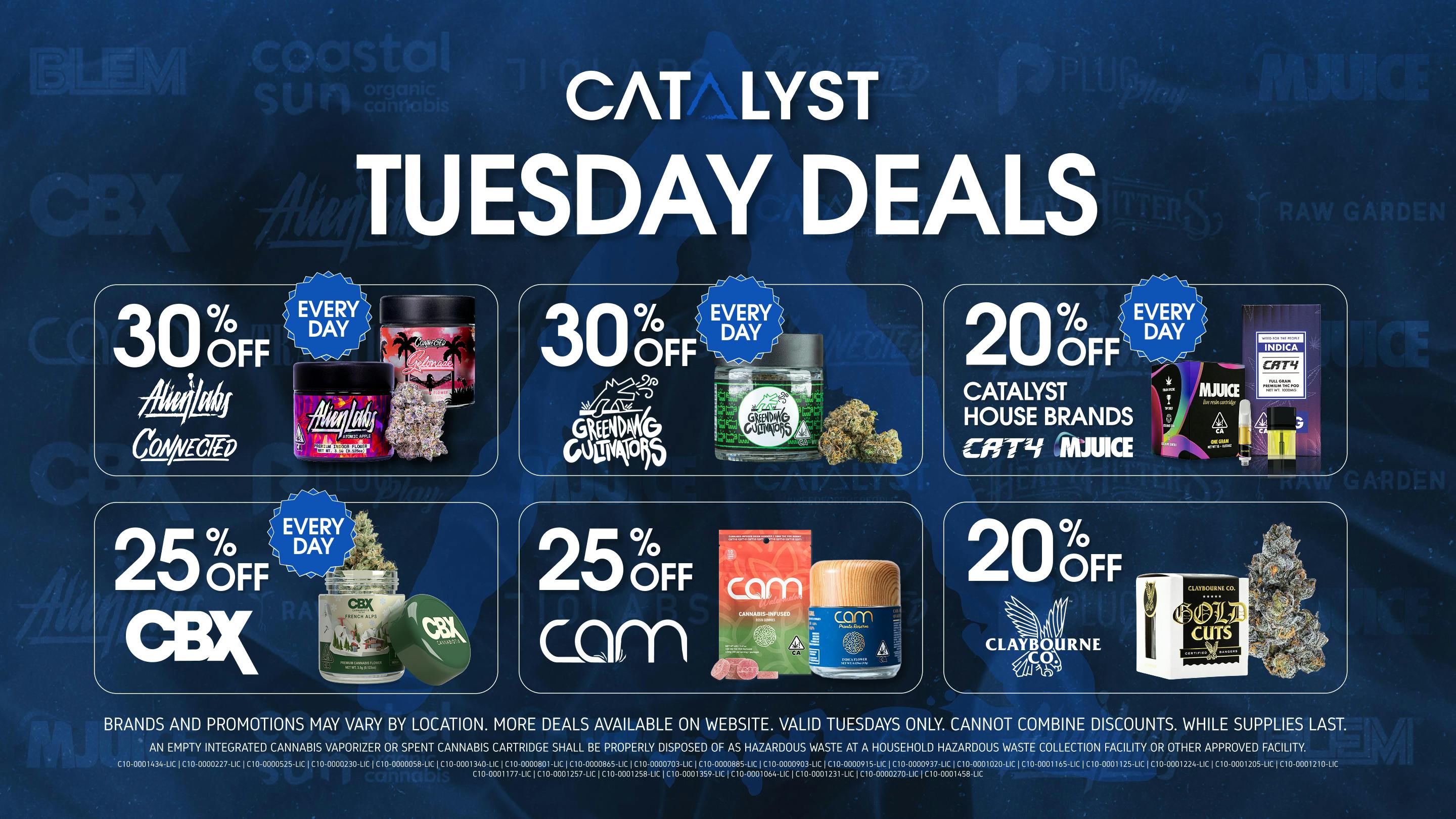 Tuesday Deals at Catalyst Cannabis Dispensary Los Angeles - Mid
