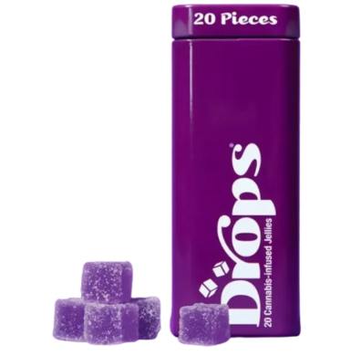 Drops | Blackberry 20pc Crickets | Super Indica (100mg THC + 200mg CB)