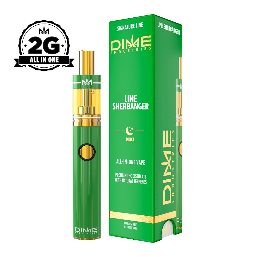 2g Lime Sherbanger Disposable | Dime