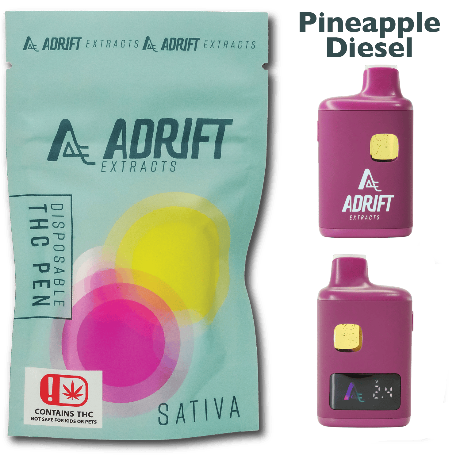 3g Pineapple Diesel | Disposable | Adrift Extracts