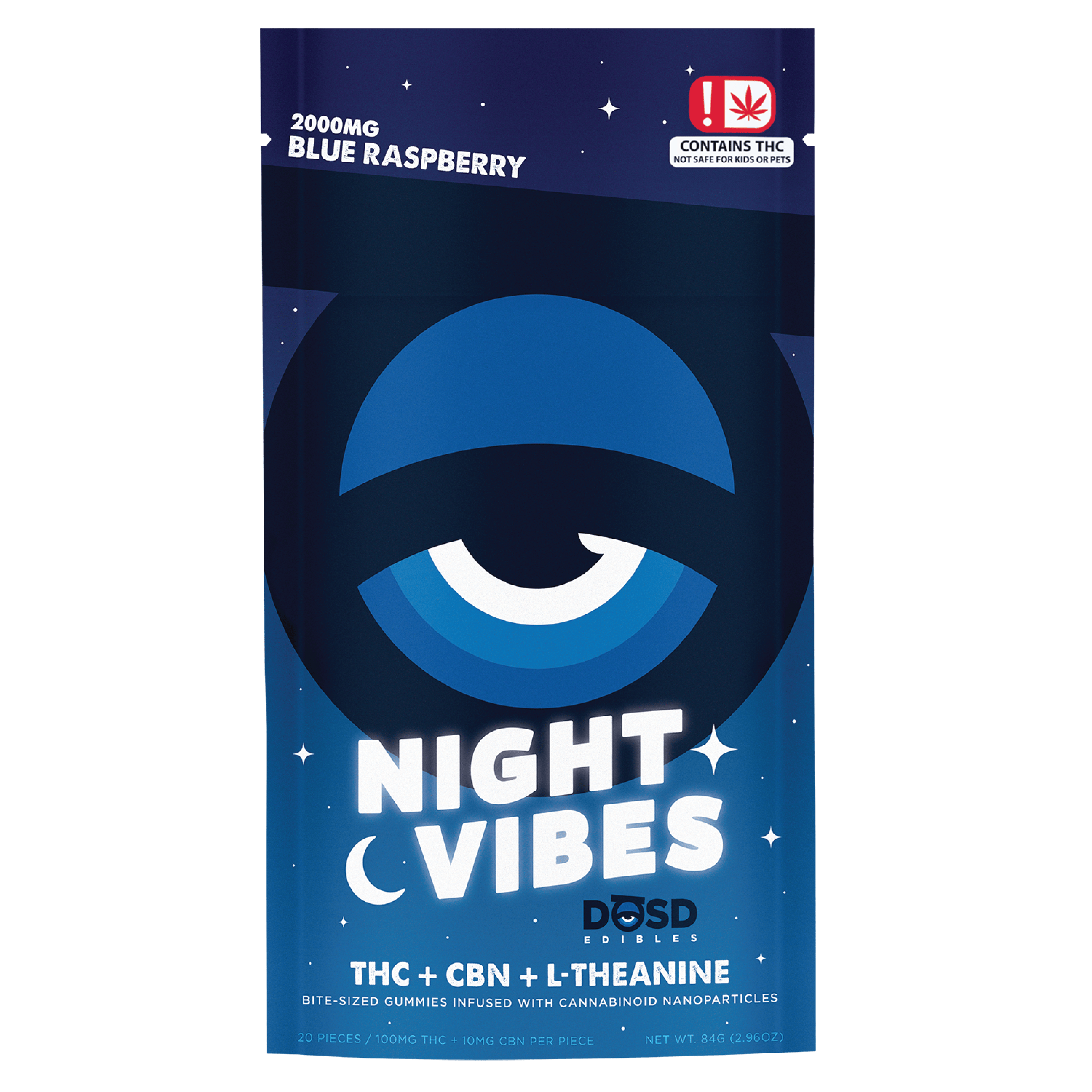 2000mg Blue Raspberry | Night Vibes | DOSD