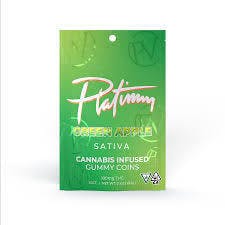 Platinum Vape 200mg Gummies - Green Apple (Sativa) by Platinum Vape