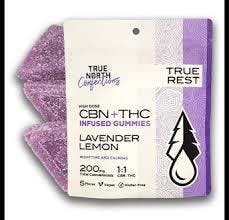 True North | Lavender Lemon 1:1 THC:CBN Gummies | 100mg | 5ct | 20mg/ea by True North Collective MI