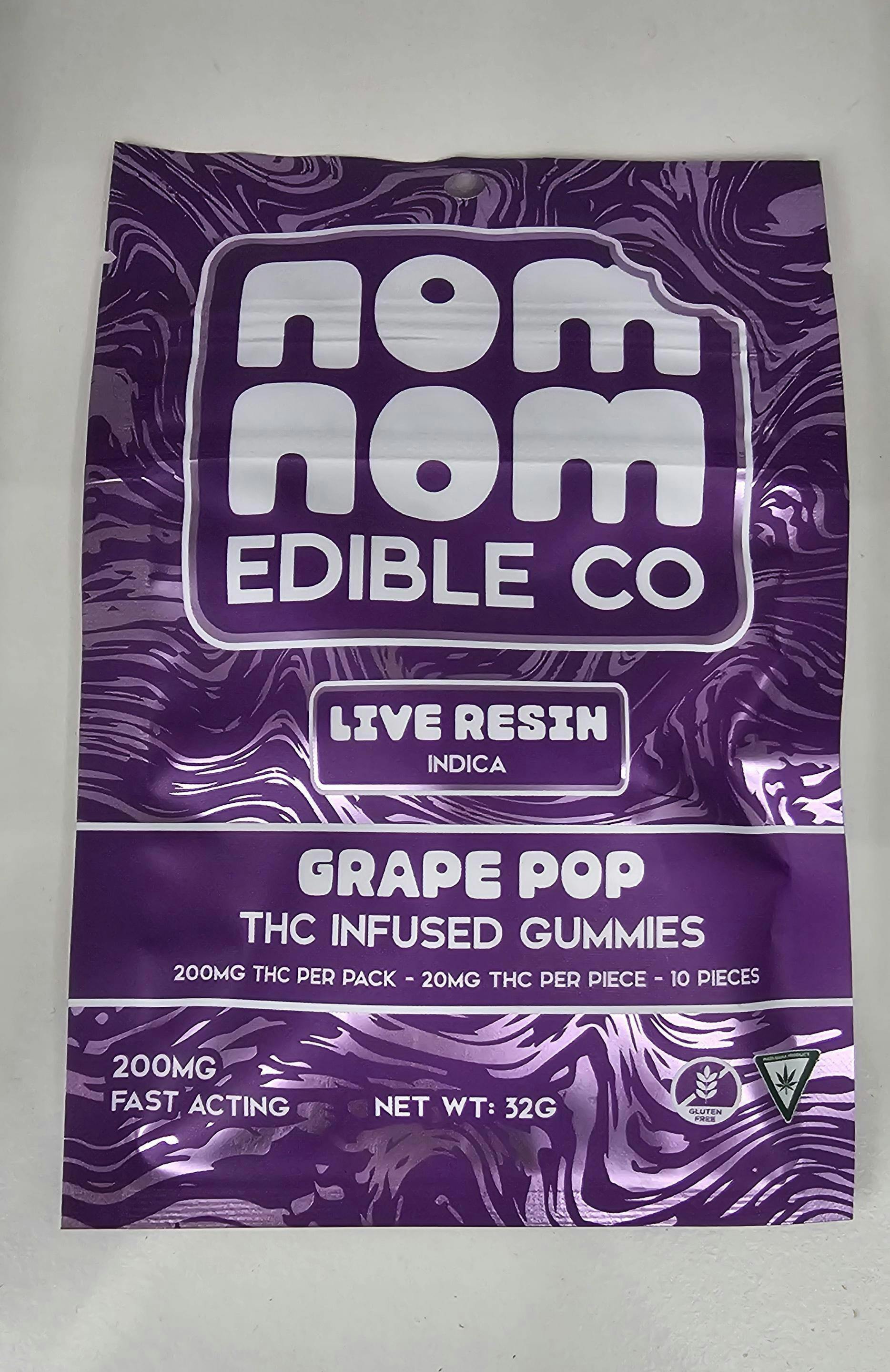 Nom Nom LR Gummies | Grape Pop | 200mg by Nom Nom Edible Co