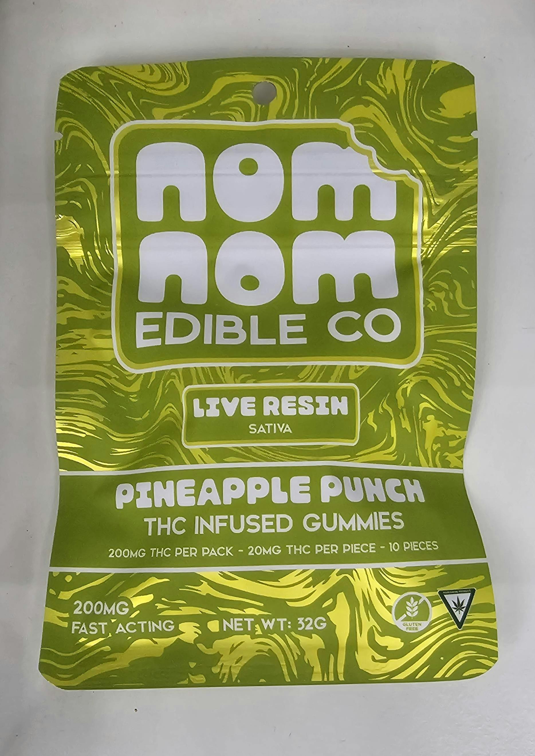 Nom Nom LR Gummies | Pineapple Punch | 200mg by Nom Nom Edible Co