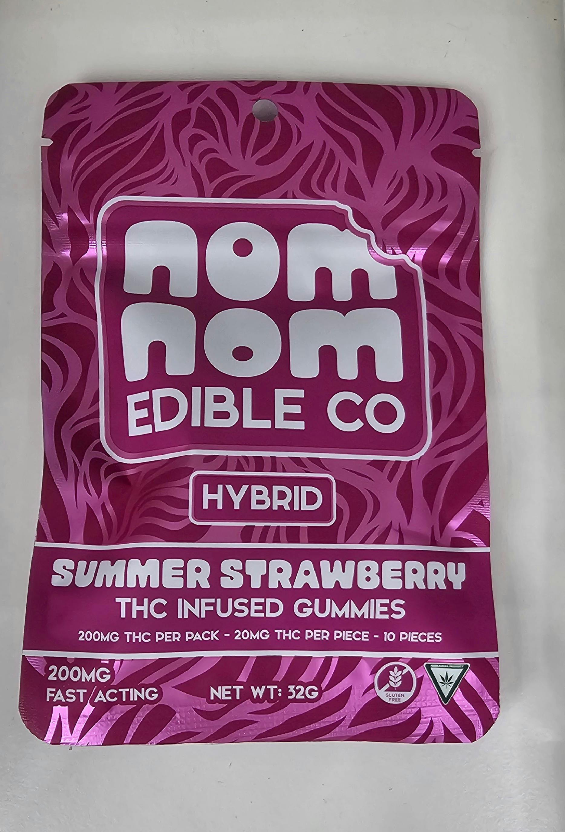 NOM NOM Summer Strawberry 200mg Gummies
