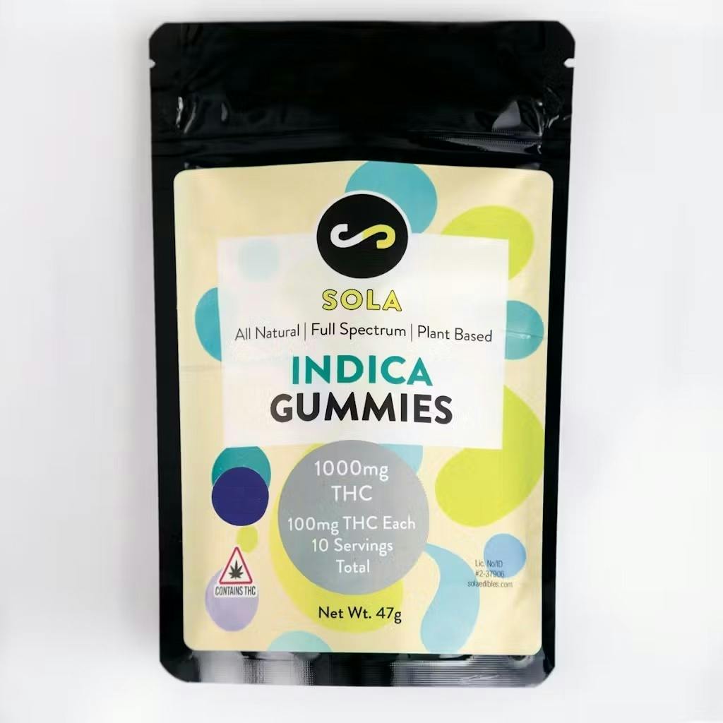 Sola: Indica Hash Rosin Gummies - Grape 1,000mg