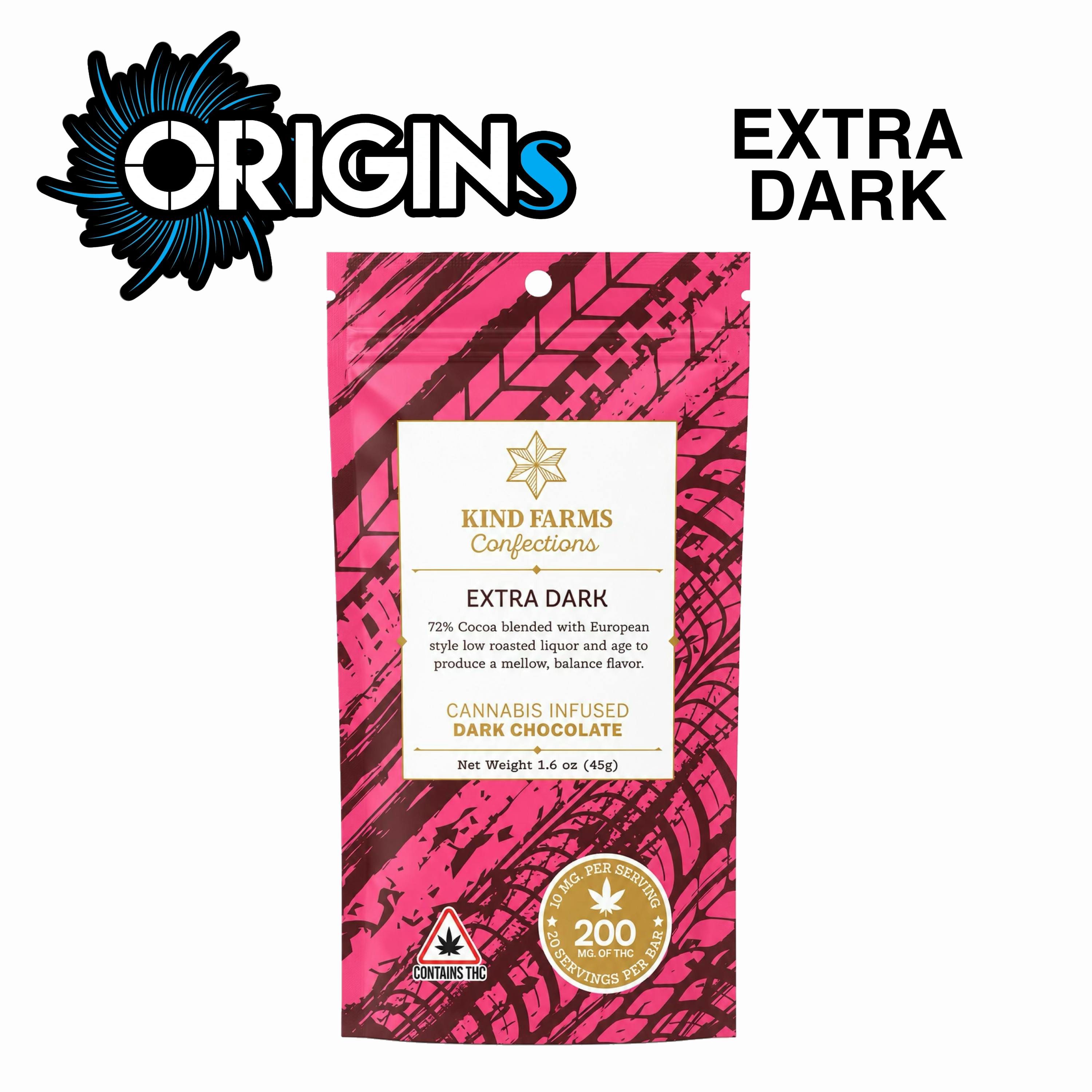 Extra Dark Chocolate Bar 200MG- Kind Farms Confections