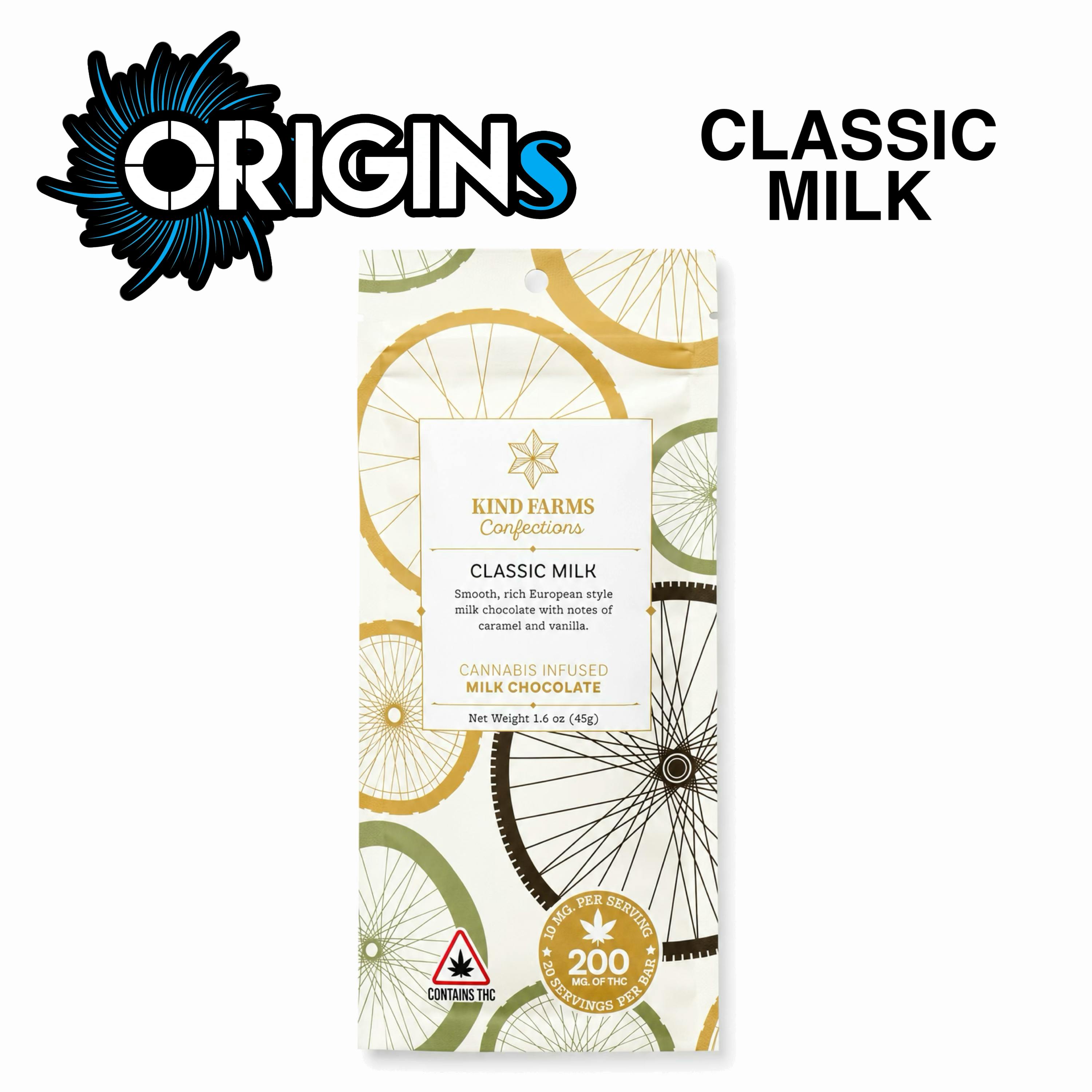 Milk Chocolate Bar 200MG- Kind Farms Confections