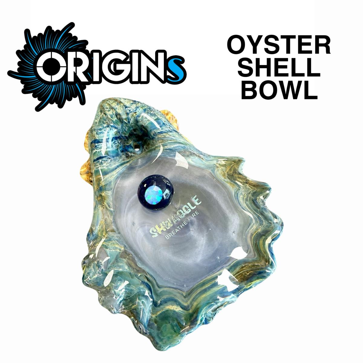 Shwaggle Blue Oyster Glass Bowl