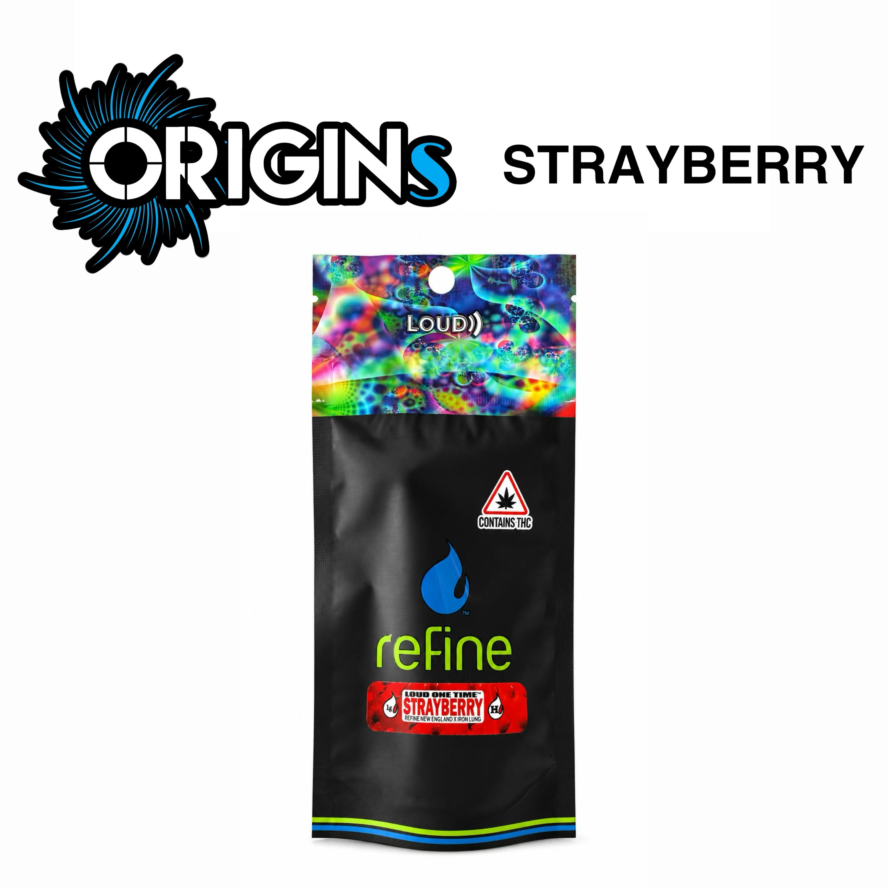 Strayberry 1G Disposable Cartridge- Refine (Sativa)