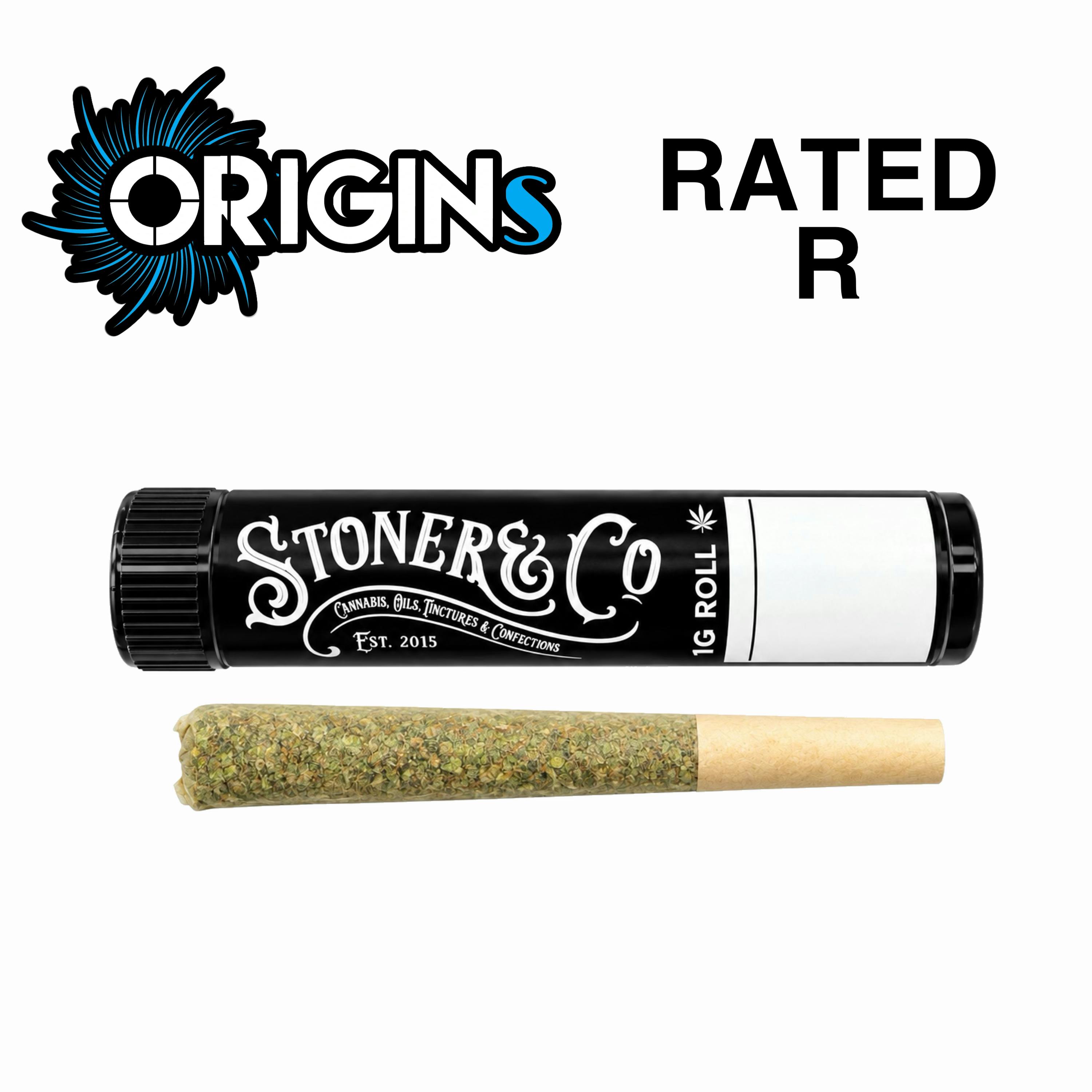 Rated R 1g Pre-roll - Stoner & Co. (Hybrid)