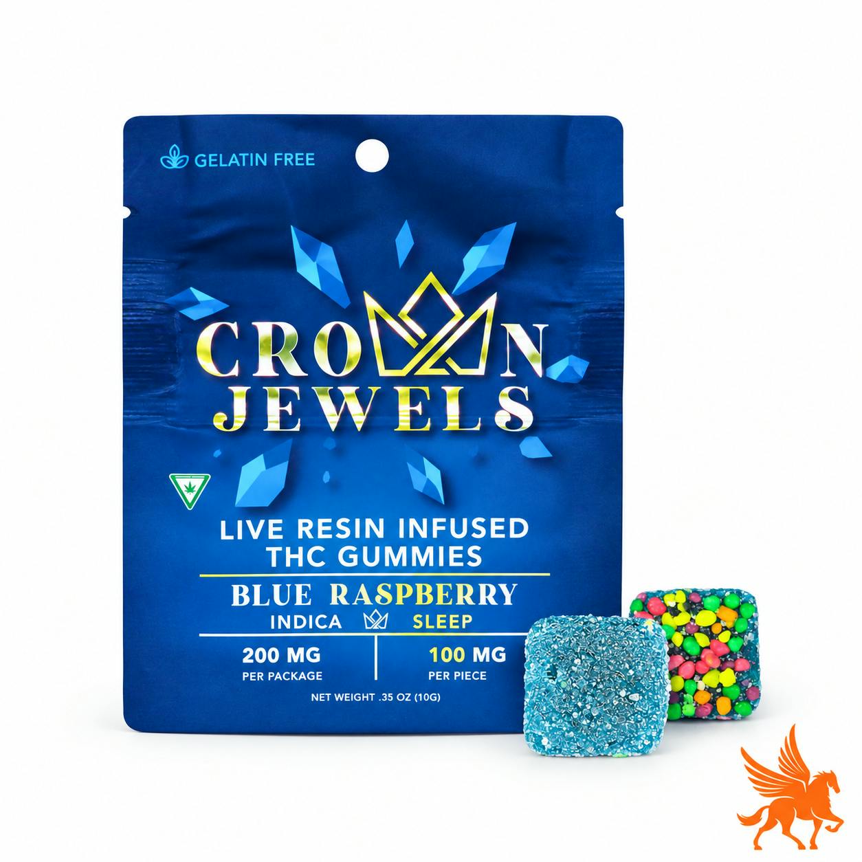 GOLD CROWN | 200MG JEWELS | BLUE RASPBERRY