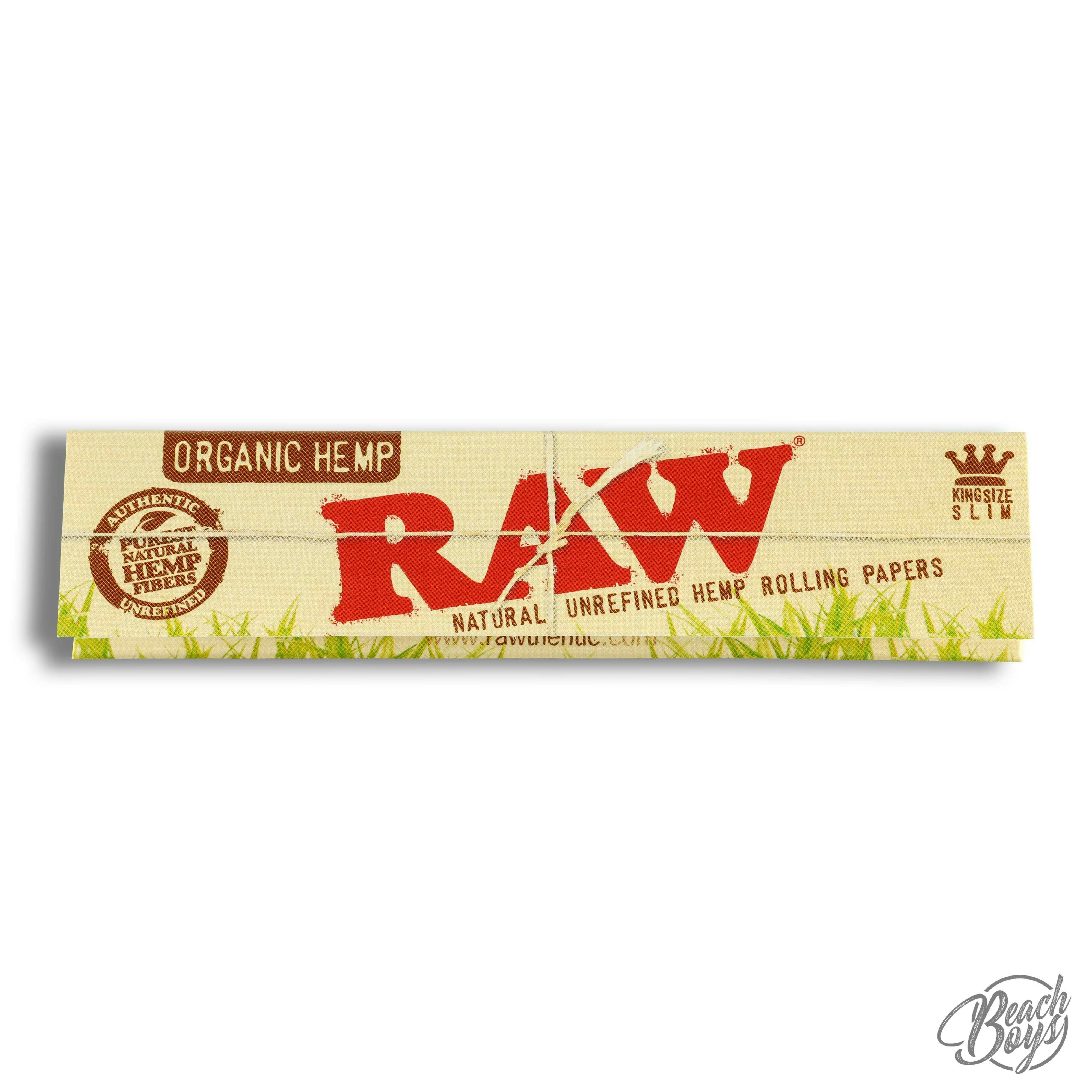 Organic Hemp Kingsize Slim Rolling Papers - RAW