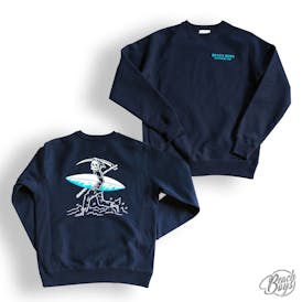 Navy Swim Reaper Navy Logo Crewneck Sweater - Beach Boys Cannabis Co.