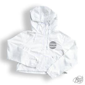 White Camo Crop Logo Windbreaker - Beach Boys Cannabis Co.