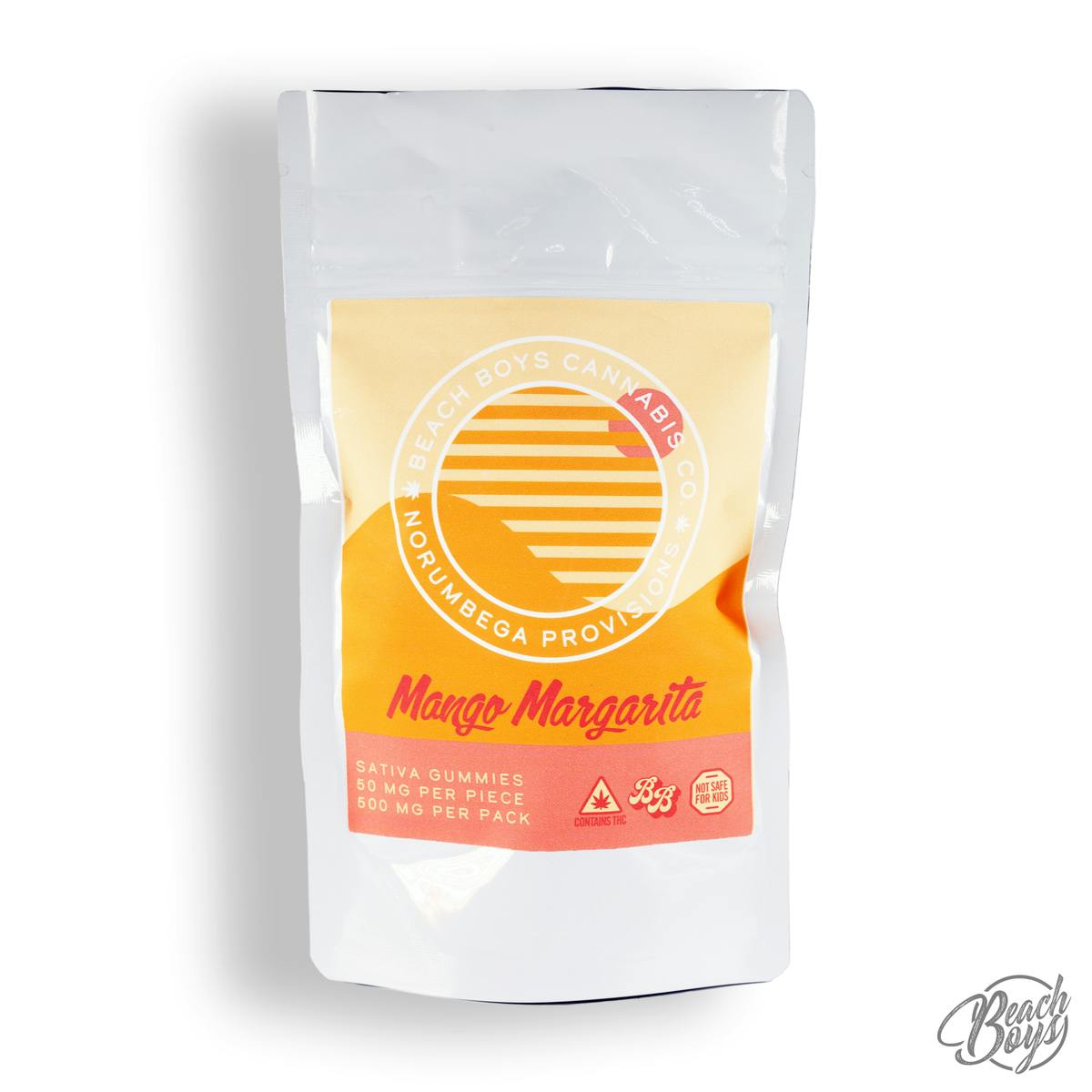 500mg Mango Margarita Sativa Full Spectrum Gummies (10-pack) - Beach Boys Cannabis Co.
