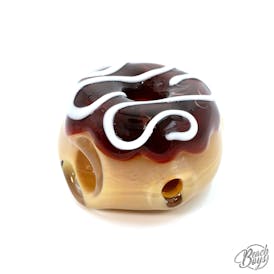 Small Chocolate Swirl Donut Pipe - KGB Glass