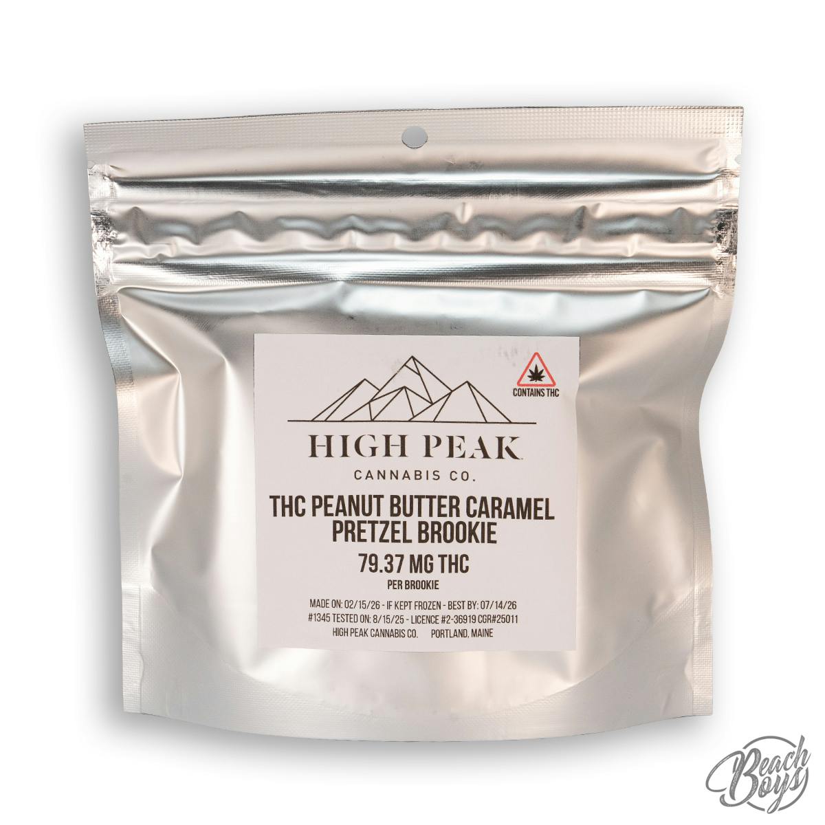 80mg Peanut Butter Caramel Pretzel Brookie - High Peak Edibles