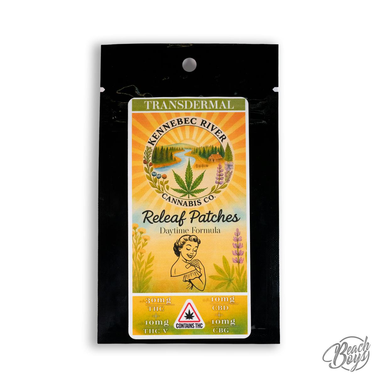 Daytime Relief 30mg THC & Cannabanoid Mix Transdermal Patch - Kennebec River Cannabis Co at Beach Boys Cannabis Company - South Portland/ Scarborough (Maine Medical/Weed Dispensary)
